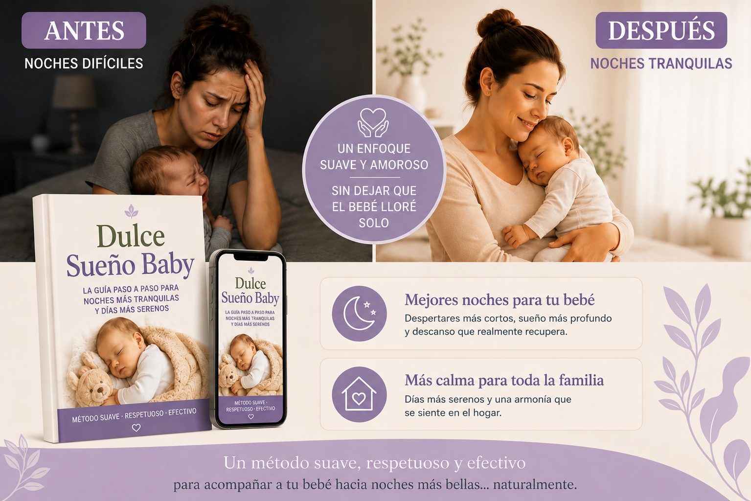 Antes y después con Dulce Sueño Baby