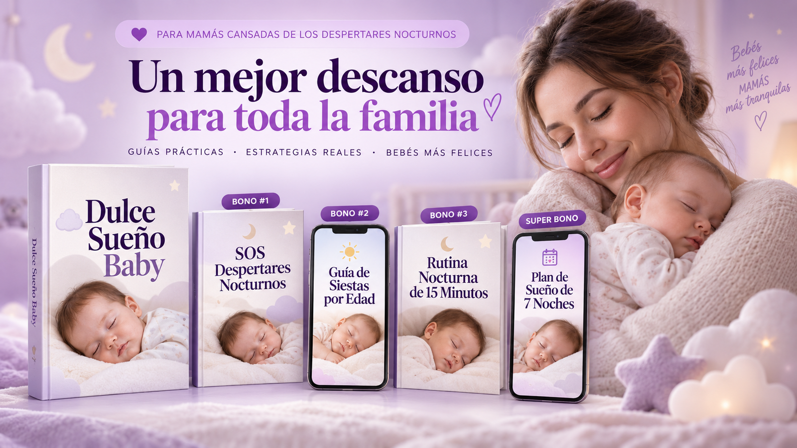Dulce Sueño Baby con tres bonos y plan de sueño de siete noches